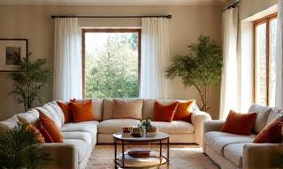 Tidy residential living room